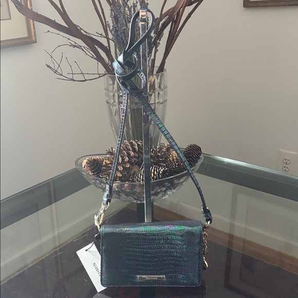 Brahmin Minuette Crossbody Wallet Bag Multi Symphonic Green Leather NWT - Picture 6 of 10